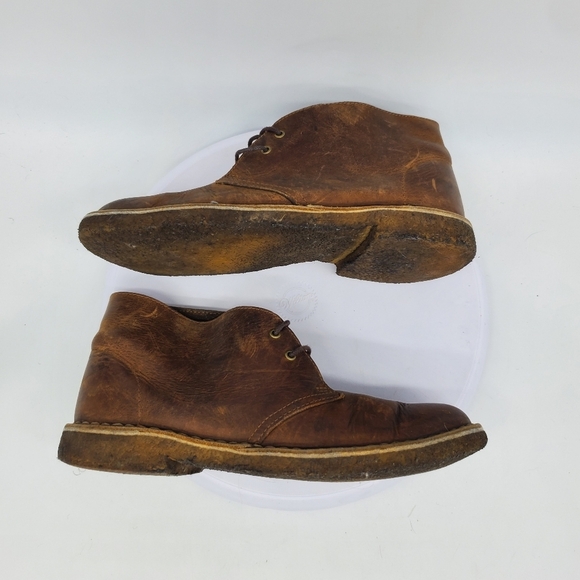 Clarks Shoe Men 6.5 M Originals Desert Boots Chukka Brown Leather Crepe - Picture 7 of 8